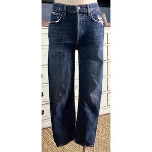 Agolde Riley High Rise Straight Cropped Jeans Size 27